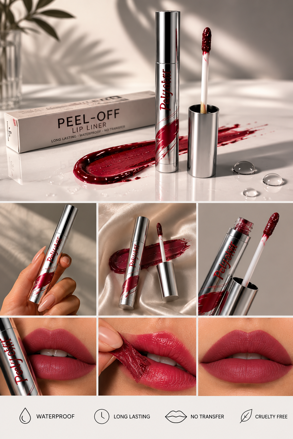 Peel-Off Lip Liner | Waterproof Long-Lasting Lip Tint
